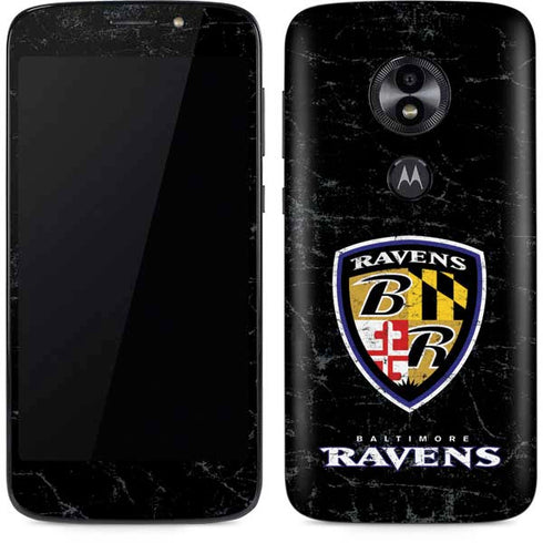 NFL Baltimore Ravens - Alternate Distressed Moto E5 Play Skin